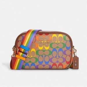 Coach Jamie Camera Bag in Rainbow Signature Canvas